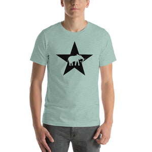 Elephants & Stars Premium Black Star Short-Sleeve Unisex T-ShirtHeather Prism Dusty BlueXS