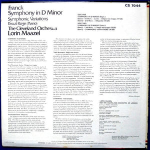 Franck*, Pascal Rogé, Cleveland Orchestra*, Lorin Maazel - Symphony In D Minor (LP, Album) - Funky Moose Records 2214362254-JH5 Used Records