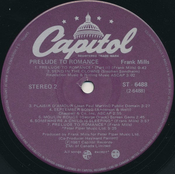 Frank Mills - Prelude To Romance (LP, Album) - Funky Moose Records 2351382538-LOT002 Used Records