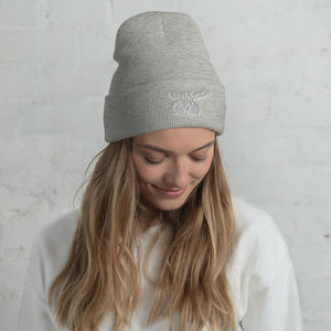 Funky Moose Cuffed BeanieHeather Grey