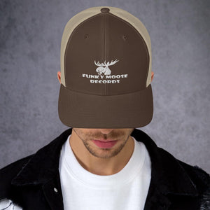 Funky Moose Records Embroidered Trucker CapBrown/ Khaki
