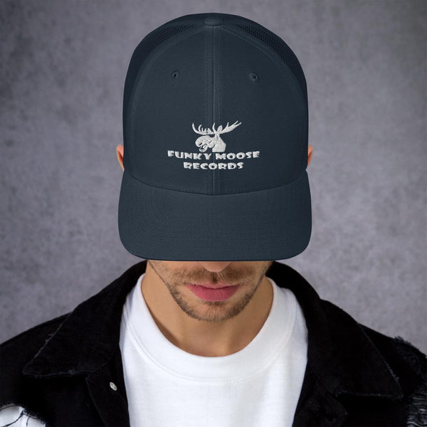 Funky Moose Records Embroidered Trucker CapNavy