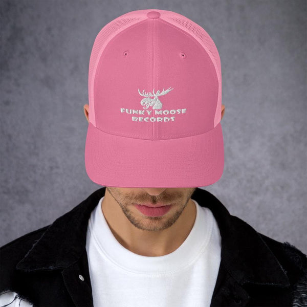 Funky Moose Records Embroidered Trucker CapPink