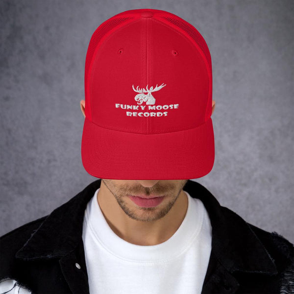Funky Moose Records Embroidered Trucker CapRed