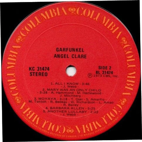 Garfunkel* - Angel Clare (LP, Album) - Funky Moose Records 2225922490-JP5 Used Records