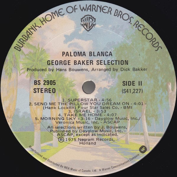 George Baker Selection - Paloma Blanca (LP, Album) - Funky Moose Records 2226041140-JP5 Used Records