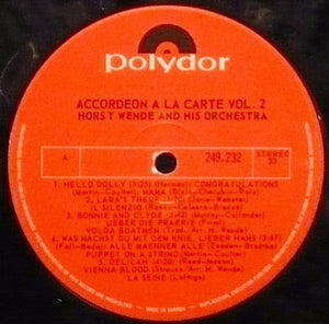 Horst Wende's Akkordeon-Band - Accordeon A La Carte Volume 2 (LP, Album) - Funky Moose Records 2355376492-LOT002 Used Records