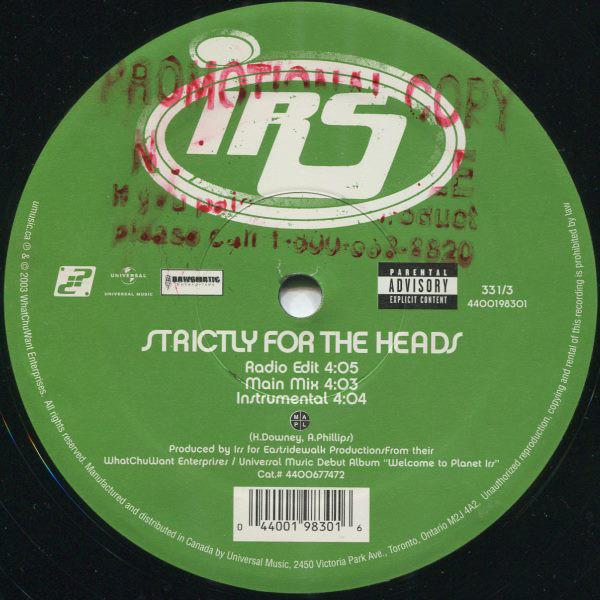IRS - Strictly For The HeadsVinyl