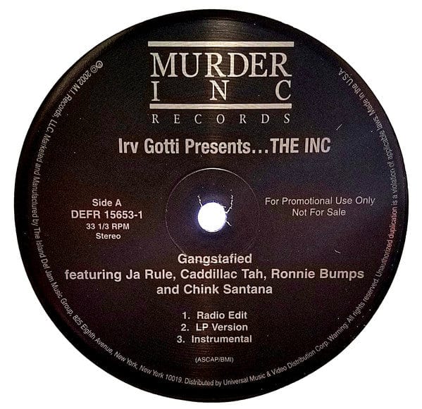 Irv Gotti presents... The Inc - Hold On / Gangstafied (12", Promo) - Funky Moose Records 2360616865-LOT004 Used Records