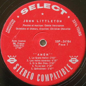 John Littleton - Amen - J.Littleton Chante O.Vercruysse (LP, Album) - Funky Moose Records 2357948677-MP004 Used Records
