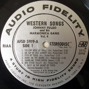 Johnny Puleo And His Harmonica Gang - Western Songs Vol. 4 (LP, Album) - Funky Moose Records 2312594254-LOT002 Used Records
