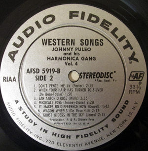 Johnny Puleo And His Harmonica Gang - Western Songs Vol. 4 (LP, Album) - Funky Moose Records 2312594254-LOT002 Used Records
