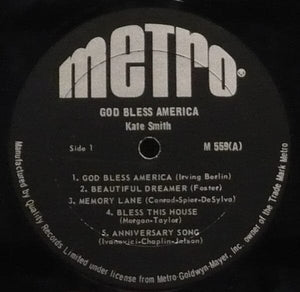 Kate Smith (2) - God Bless America (LP, Comp) - Funky Moose Records 2243308636-JP5 Used Records