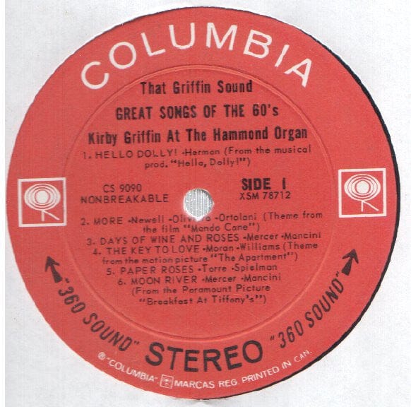 Kirby Griffin - Great Songs Of The 60's (LP) - Funky Moose Records 2484805337- Used Records