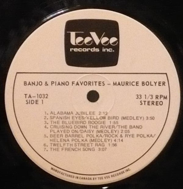 Maurice Bolyer - Banjo & Piano Favorites (LP) - Funky Moose Records 2361647326-LOT004 Used Records