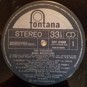 Nana Mouskouri - The Exquisite Nana Mouskouri (LP) - Funky Moose Records 2284468663-mp004 Used Records