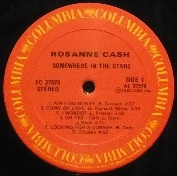 Rosanne Cash - Somewhere In The Stars (LP, Album) - Funky Moose Records 2441230961-LOT005 Used Records