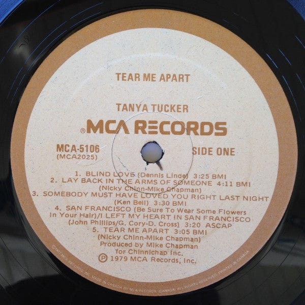 Tanya Tucker - Tear Me Apart (LP, Album) - Funky Moose Records 2467534895-LOT006 Used Records
