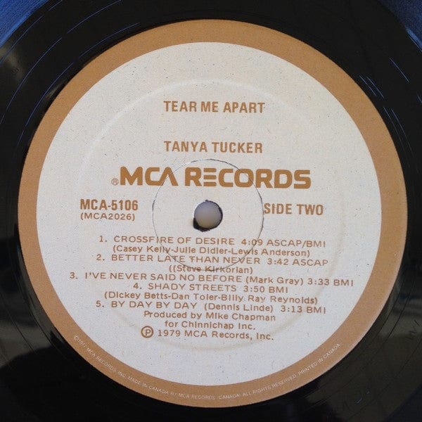 Tanya Tucker - Tear Me Apart (LP, Album) - Funky Moose Records 2467534895-LOT006 Used Records