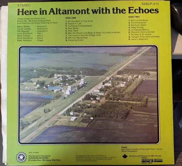 The Echoes (18) - Here In Altamont...With The Echoes (LP, Album) - Funky Moose Records 2352304054-LOT002 Used Records