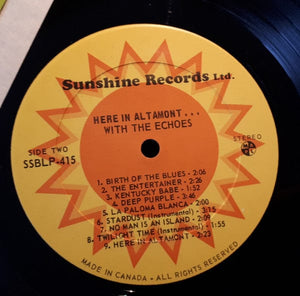 The Echoes (18) - Here In Altamont...With The Echoes (LP, Album) - Funky Moose Records 2352304054-LOT002 Used Records